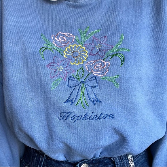 Vintage sky blue pullover sweatshirt by Winona USA - Picture 2 of 4